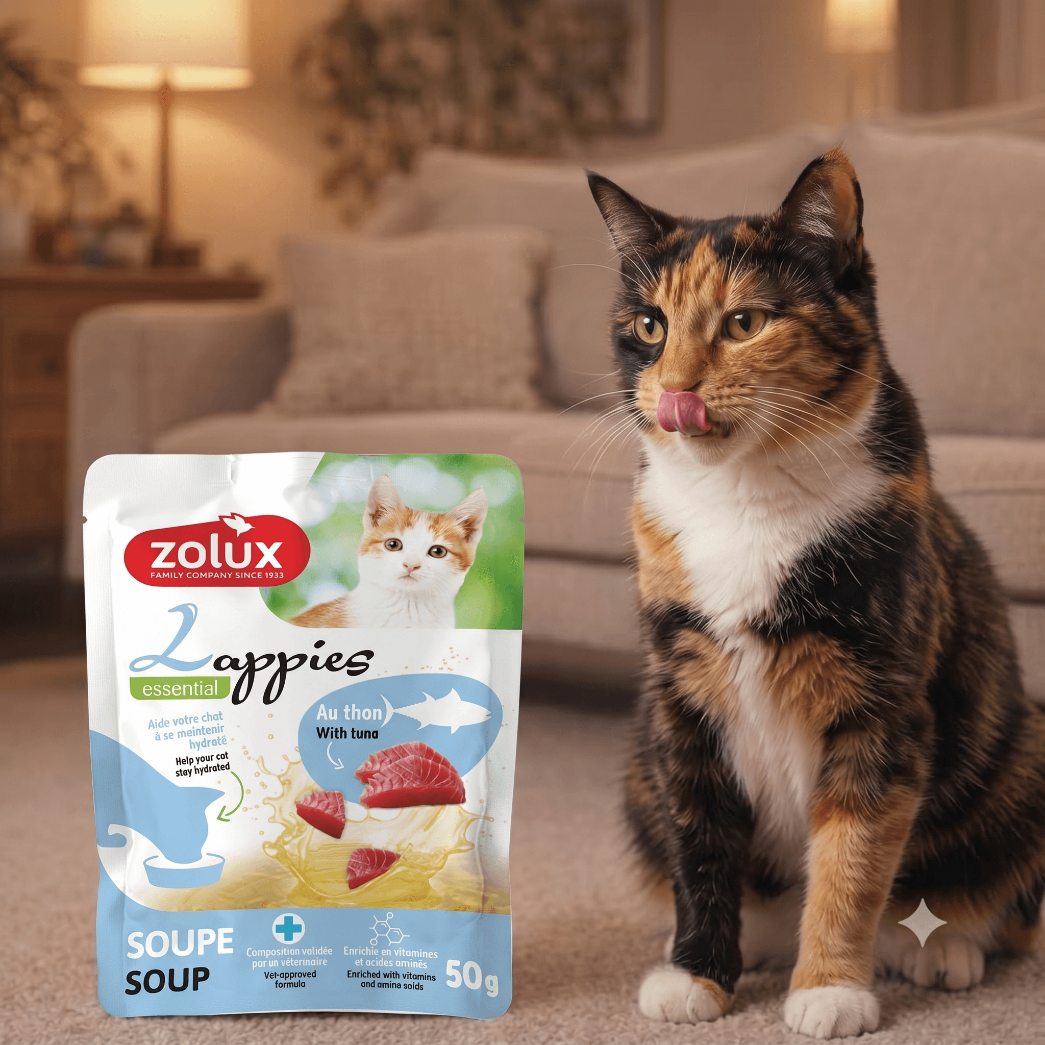 ZOLUX LAPPIES Katzensuppe mit Thunfisch, 50 g – Bild 5