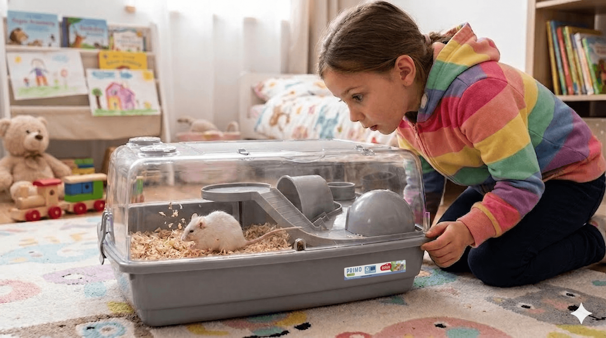ZOLUX PRIMO VISION 55 Käfig für Hamster und Mäuse, weiß/grau – Bild 7