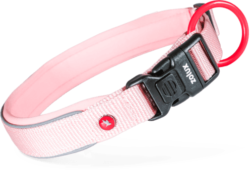 ZOLUX Premium-Nylon-Hundehalsband, Größe M, 40–45 cm, 20 mm, rosa – Bild 3