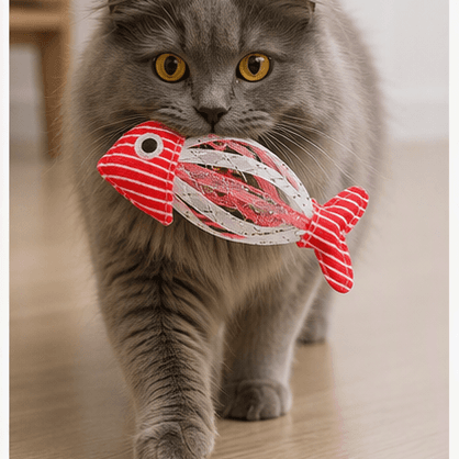 ZOLUX Katzenspielzeug MALO Fisch mit Federeffekt, 13 cm, rot – Bild 8