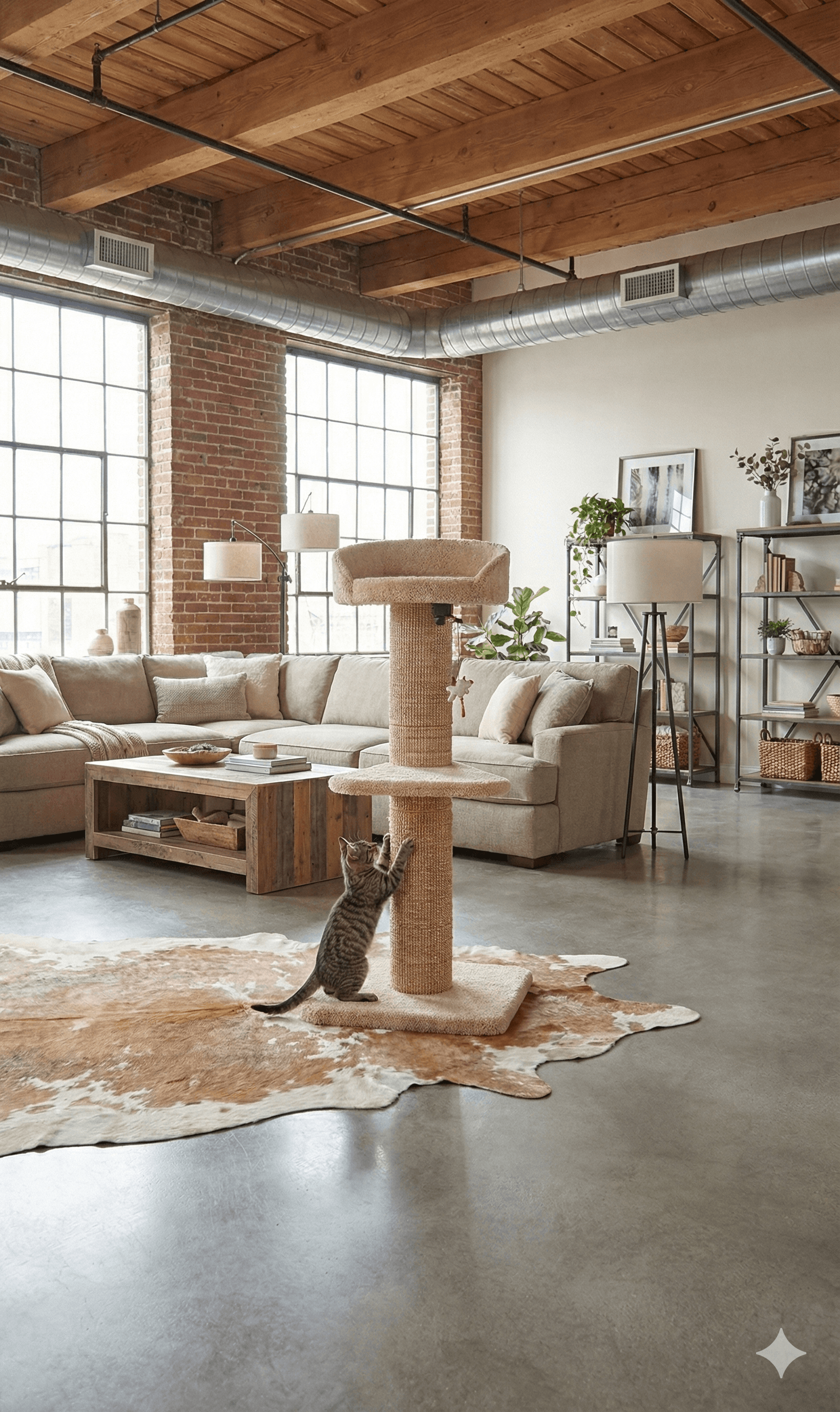 ZOLUX Kratzbaum für Katzen BOREAL, beige, 95 cm – Bild 9