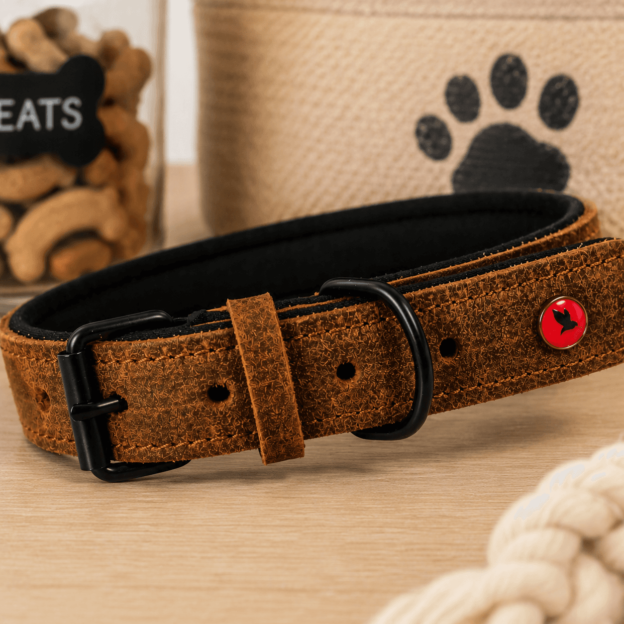 ZOLUX Komfort-Lederhalsband für Hunde, 23–30 cm, 14 mm, braun – Bild 14