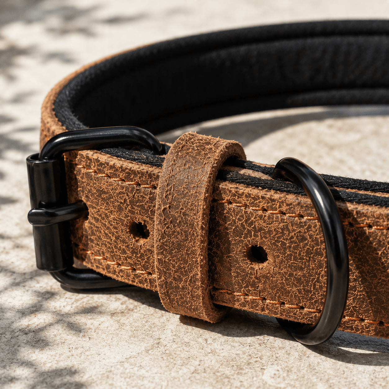 ZOLUX Komfort-Lederhalsband für Hunde, 41–53 cm, 25 mm, braun – Bild 14