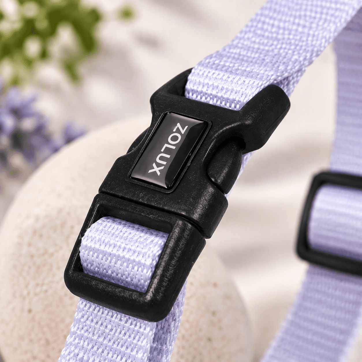 ZOLUX Klassisches Nylon-Hundegeschirr, 60–89 cm, 25 mm, lila – Bild 4