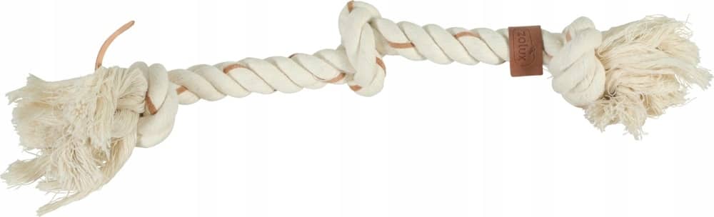ZOLUX LEATHER TOUCH Kauspielzeug für Hunde, Knoten-Seil, 44 cm – Bild 2