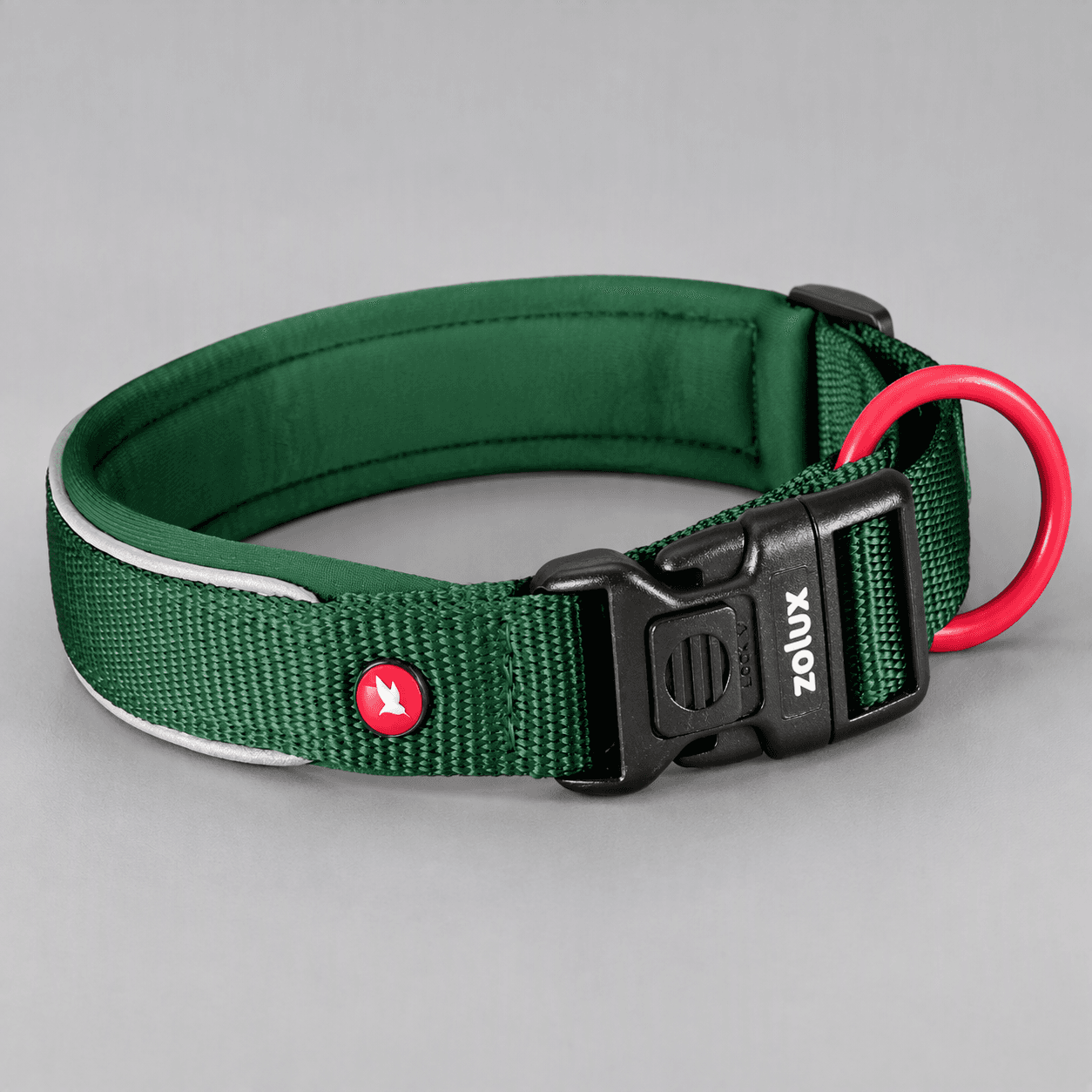 ZOLUX Premium-Nylon-Hundehalsband, Größe S, 35–40 cm, 20 mm, grün – Bild 8