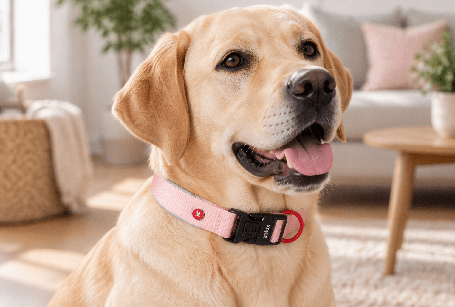 ZOLUX Premium-Nylon-Hundehalsband, Größe M, 40–45 cm, 20 mm, rosa – Bild 7