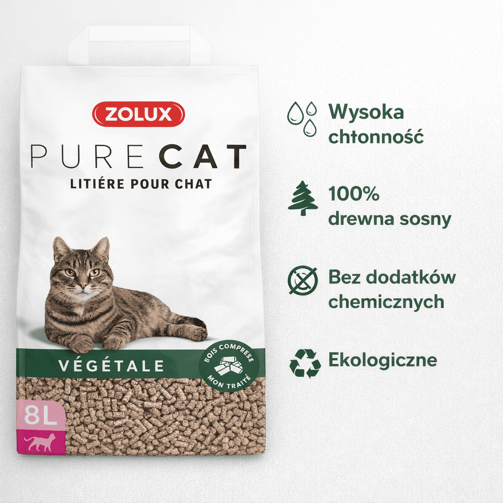 ZOLUX PURECAT natürliche Pflanzen-Katzenstreu, 8 l – Bild 6