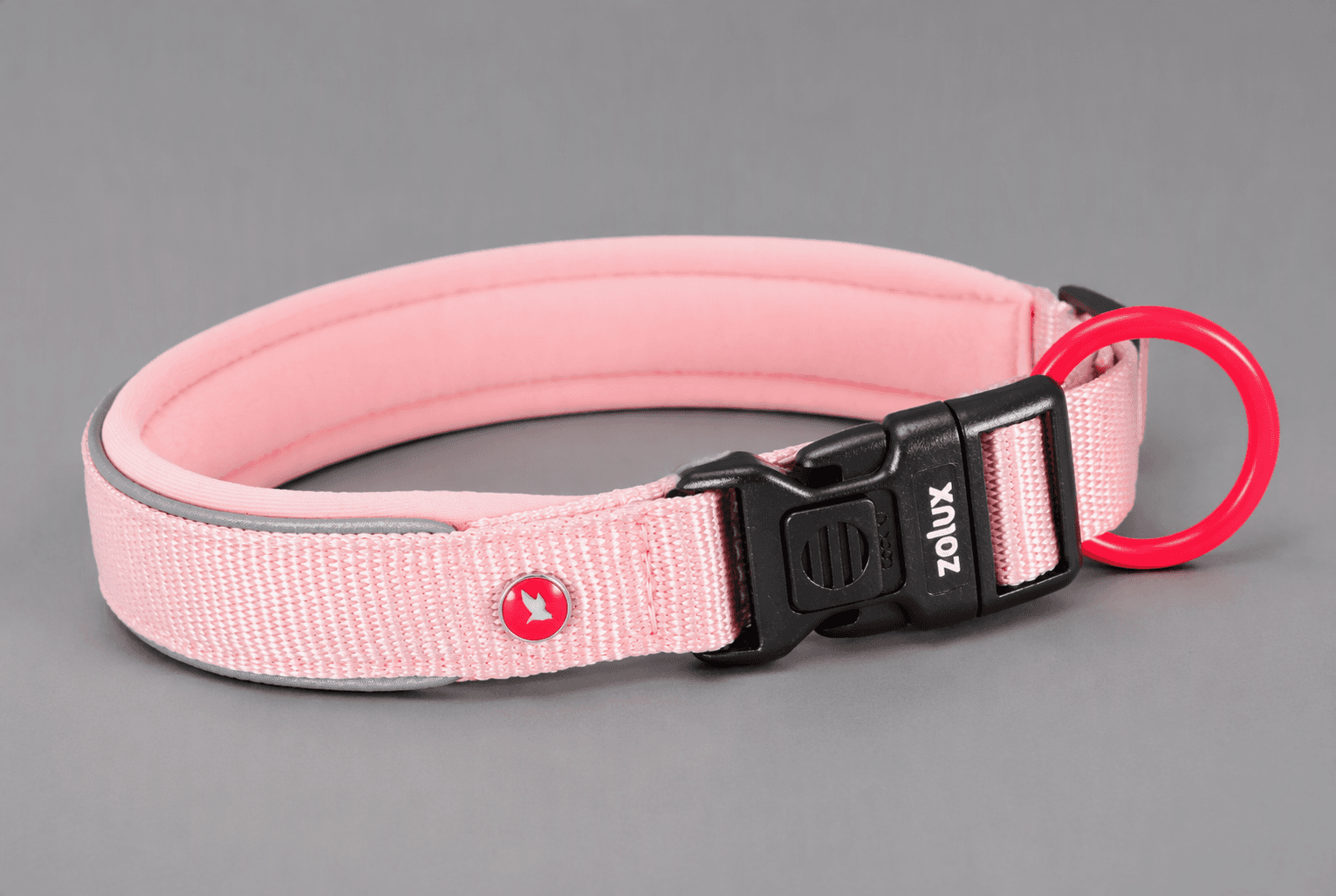 ZOLUX Premium-Nylon-Hundehalsband, Größe XS, 30–35 cm, 15 mm, rosa – Bild 8