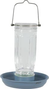 ZOLUX Vogelfutterspender aus Glas für Körner, graublau – Bild 2