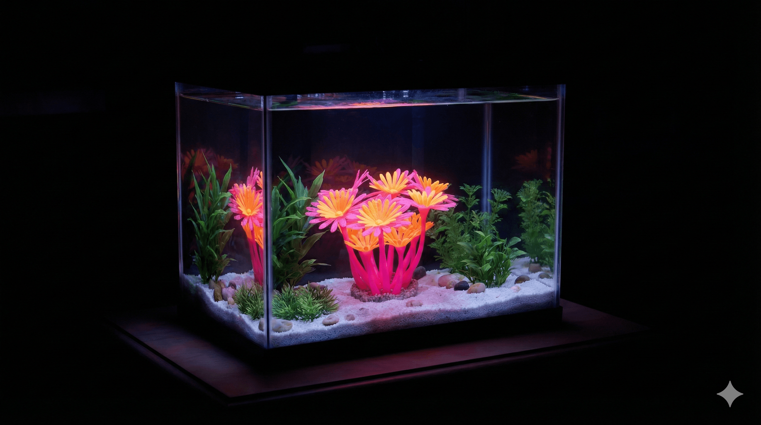 ZOLUX Aquariendekoration FLOWERS 3 rosa-orange fluoreszierend – Bild 14