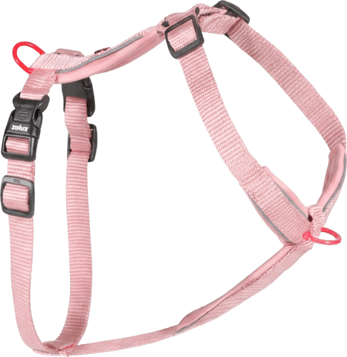 ZOLUX Premium-Nylon-Hundegeschirr, Größe L/XL, 65–97 cm, 25 mm, rosa – Bild 2