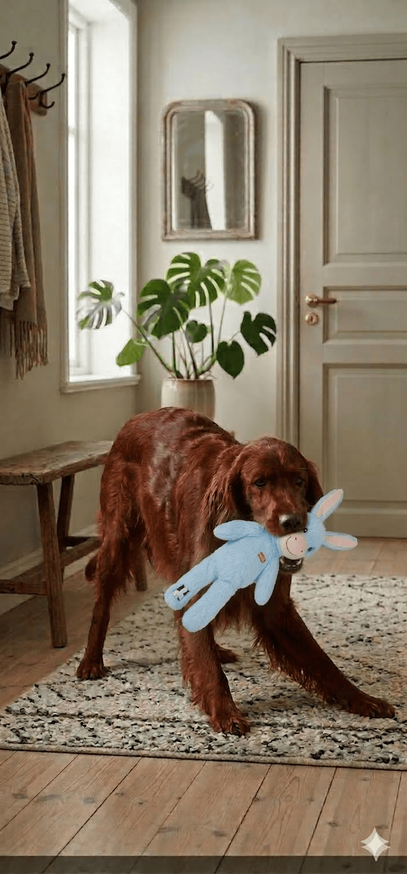ZOLUX FURRY FARM Plüsch-Hundespielzeug, Esel Hassan, 33 cm – Bild 6