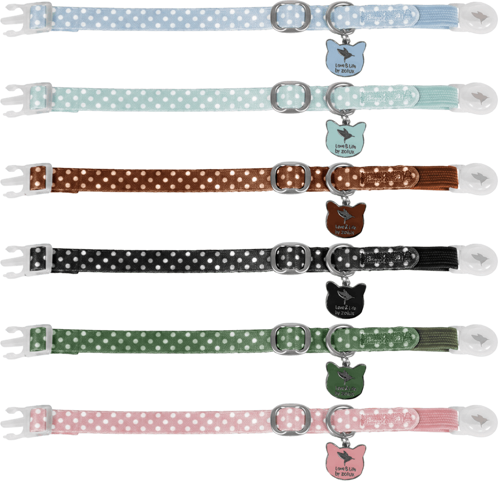 ZOLUX DOTIE Katzenhalsband mit Anhänger, rosa – Bild 3