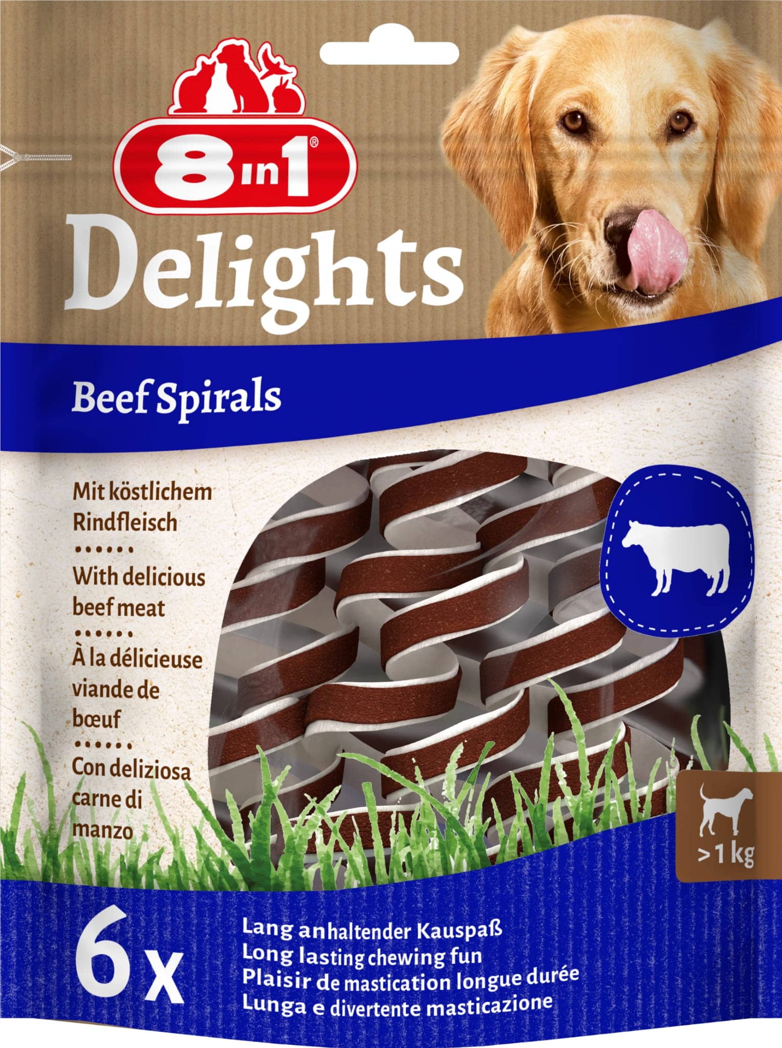 8in1 Beef Spirals 60g / 6ct – Bild 1