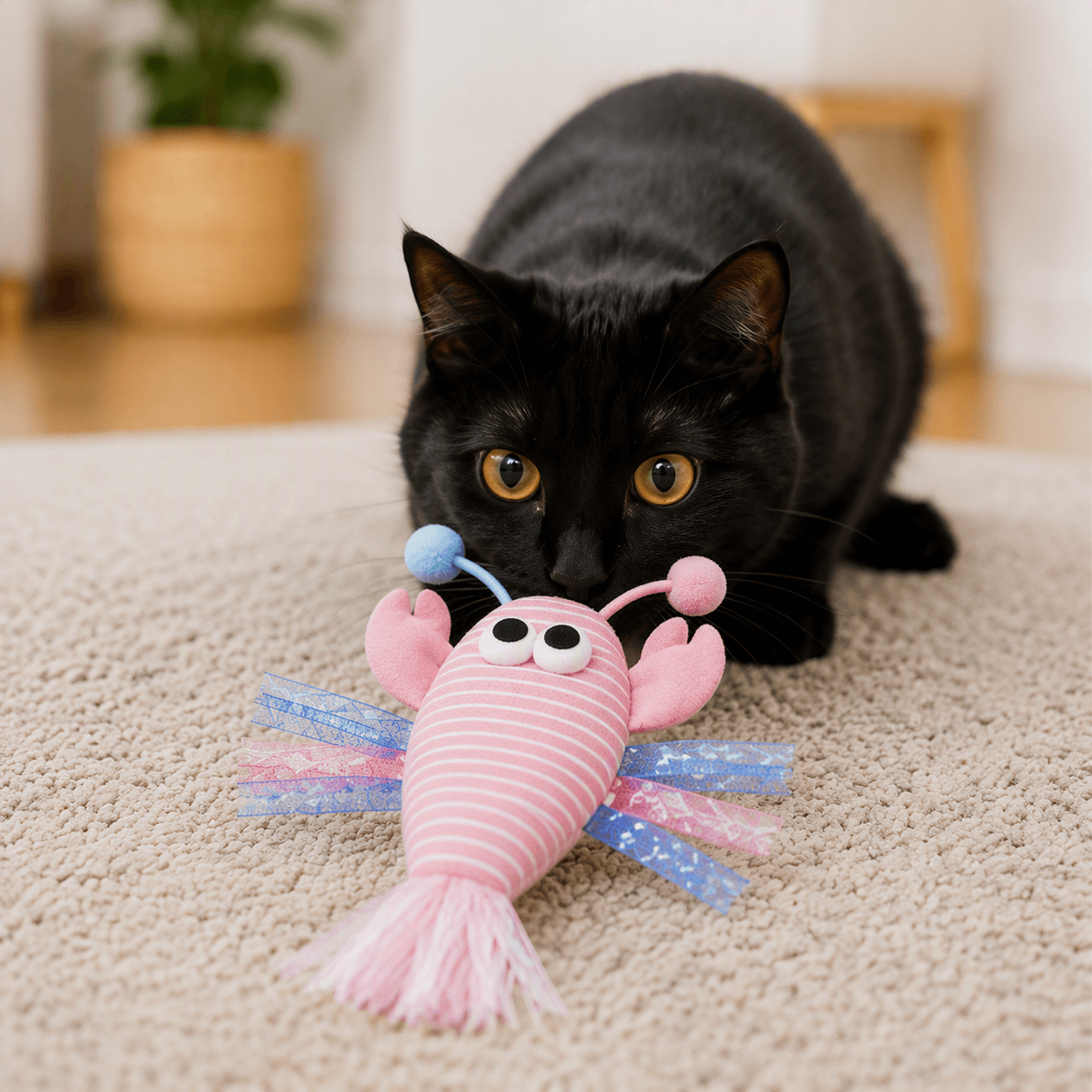 ZOLUX Katzenspielzeug Languste MALO mit Katzenminze-Füllung, rosa – Bild 5