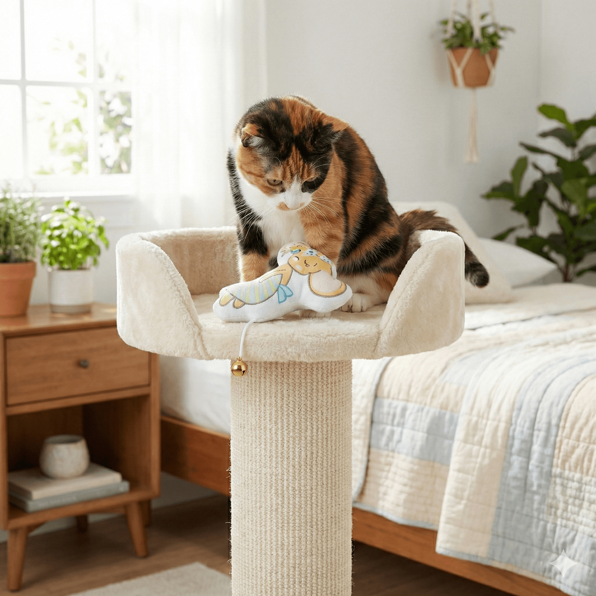 ZOLUX CHATOUILLE Katzenspielzeug, Maus im Kleid mit Glöckchen und Katzenminze, 12 cm – Bild 3