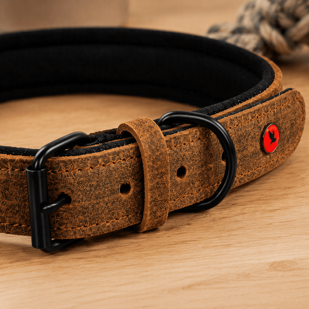 ZOLUX Komfort-Lederhalsband für Hunde, 34–44 cm, 20 mm, braun – Bild 12