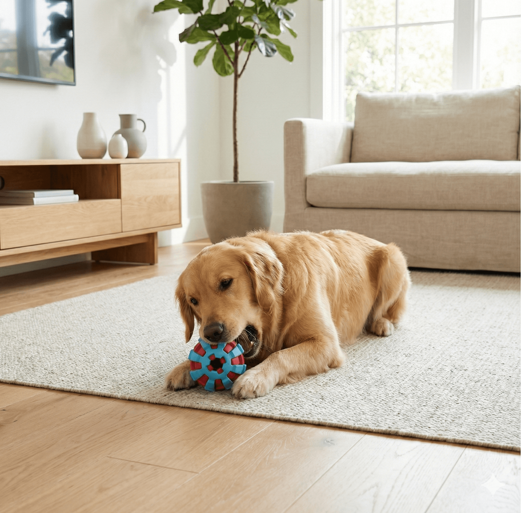 ZOLUX TPR-Leckerliball für Hunde zum Apportieren, 6 cm – Bild 7