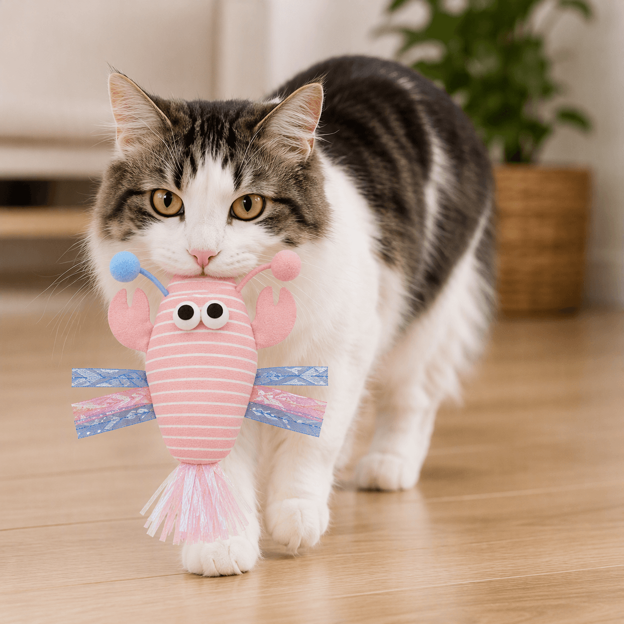 ZOLUX Katzenspielzeug Languste MALO mit Katzenminze-Füllung, rosa – Bild 4