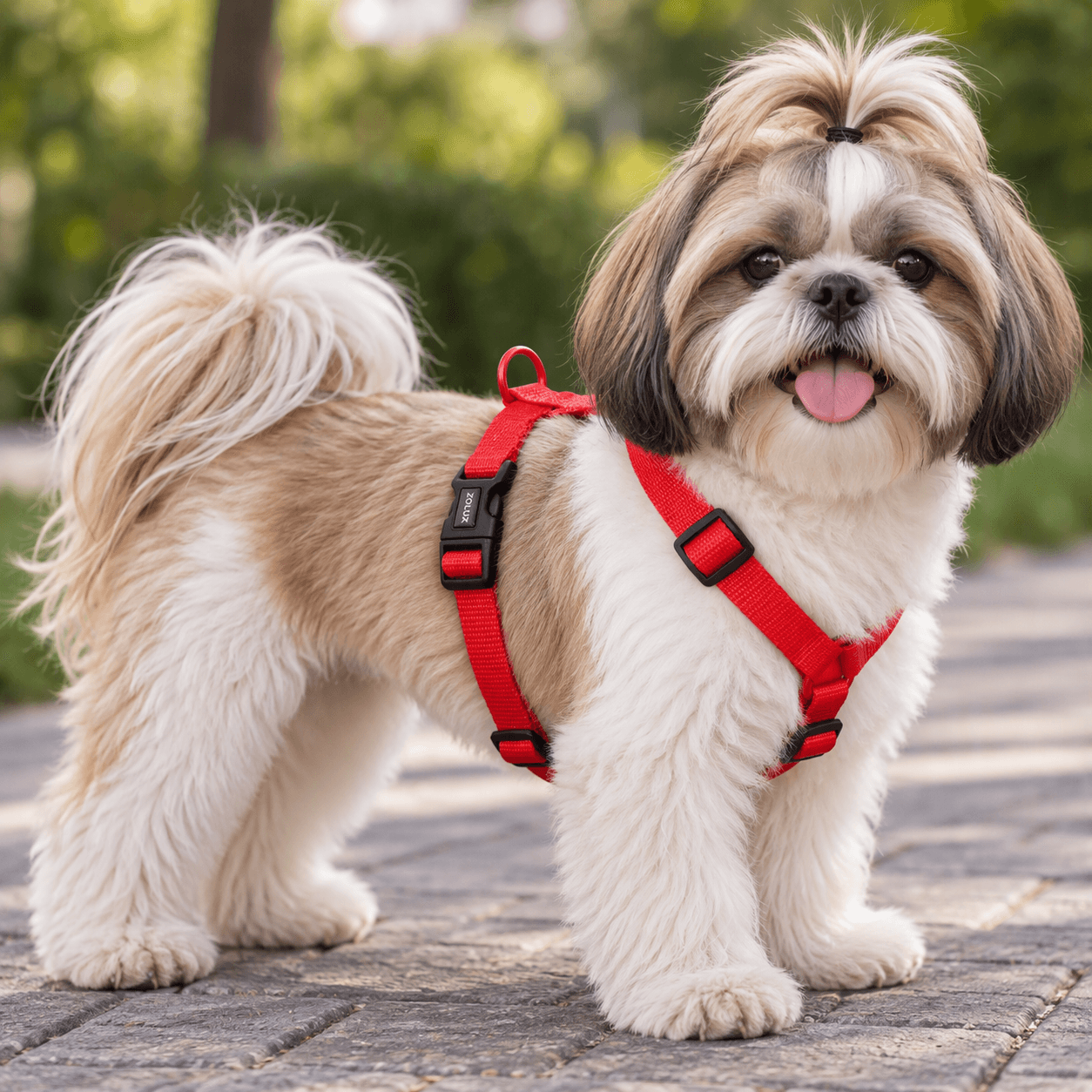 ZOLUX Klassisches Nylon-Hundegeschirr, 27–42 cm, 15 mm, rot – Bild 6