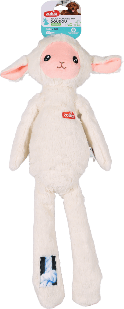 ZOLUX FURRY FARM Plüsch-Hundespielzeug, Schaf Lenny, 60 cm – Bild 2
