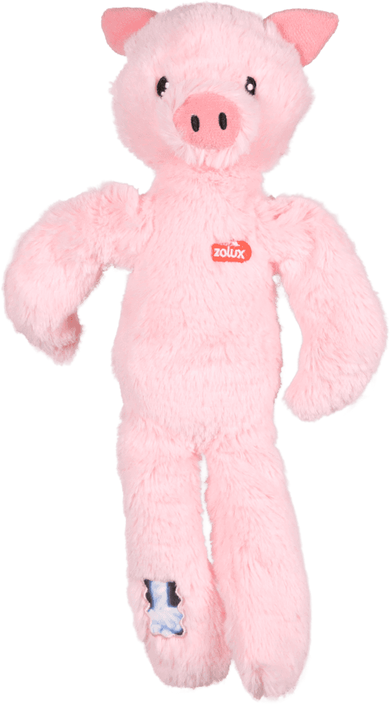 ZOLUX FURRY FARM Plüsch-Hundespielzeug, Schwein Jason, 33 cm – Bild 1