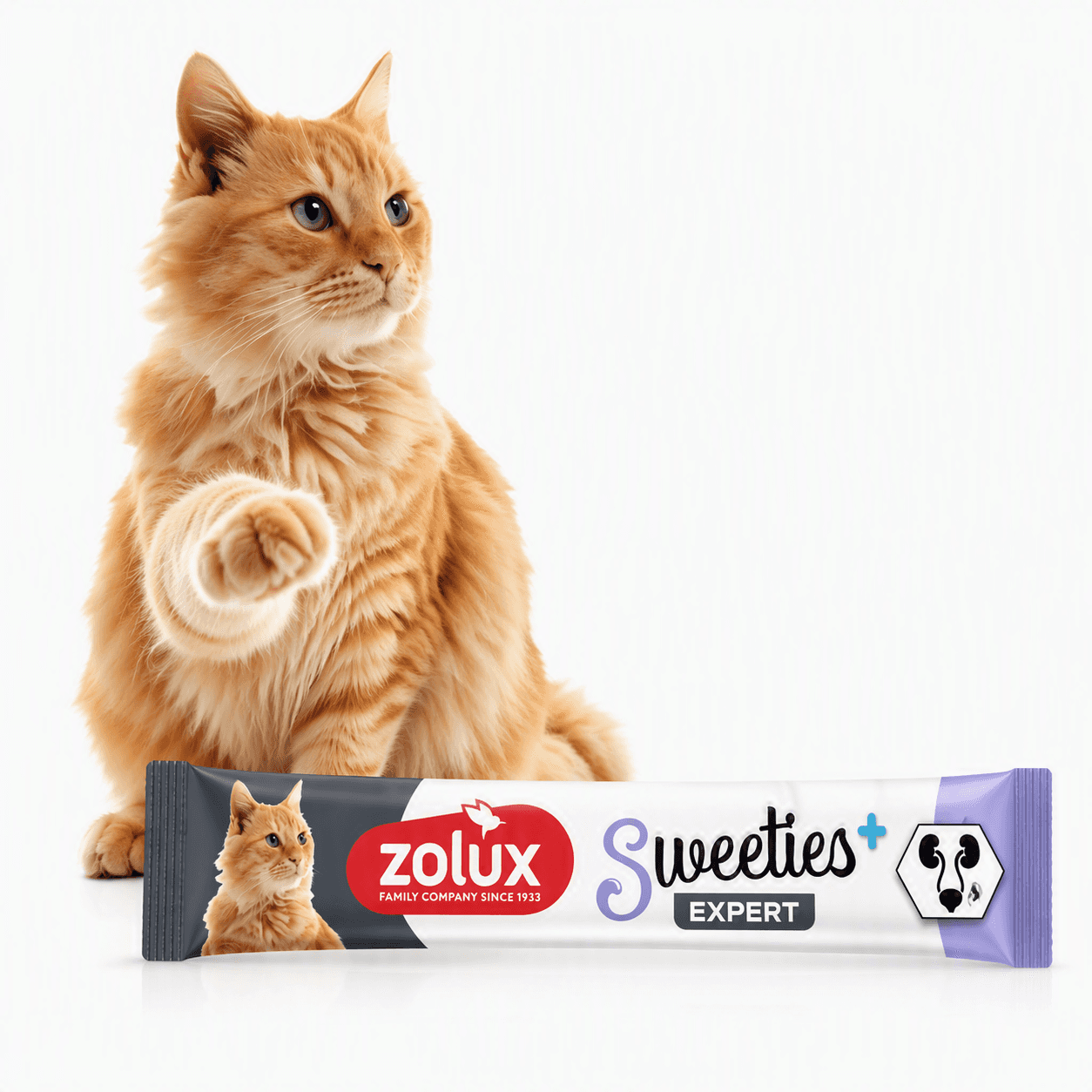 ZOLUX SWEETIES Cremesnack zur Unterstützung der Harnwege mit Hähnchen und Ente, 14 g – Bild 1