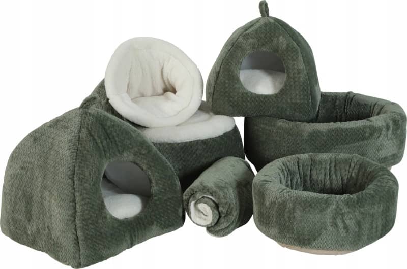 ZOLUX OLYMPE Rundes Katzenbett, 40 x 40 x 18,5 cm, khaki – Bild 2
