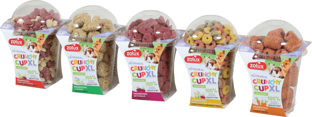 ZOLUX Natürlicher Leckerbissen für Nagetiere NUTRIMEAL CRUNCHY CUP XL Rote Bete 260g – Bild 5