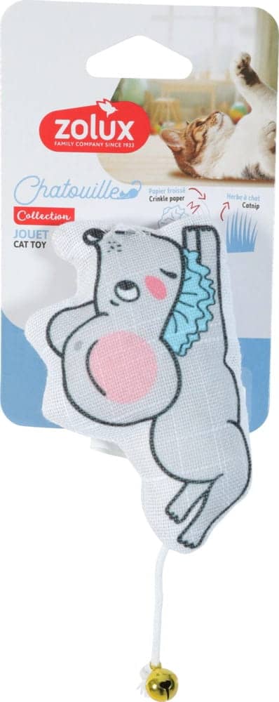 ZOLUX CHATOUILLE Katzenspielzeug, Maus mit Kragen, Glöckchen und Katzenminze, 6 cm – Bild 1