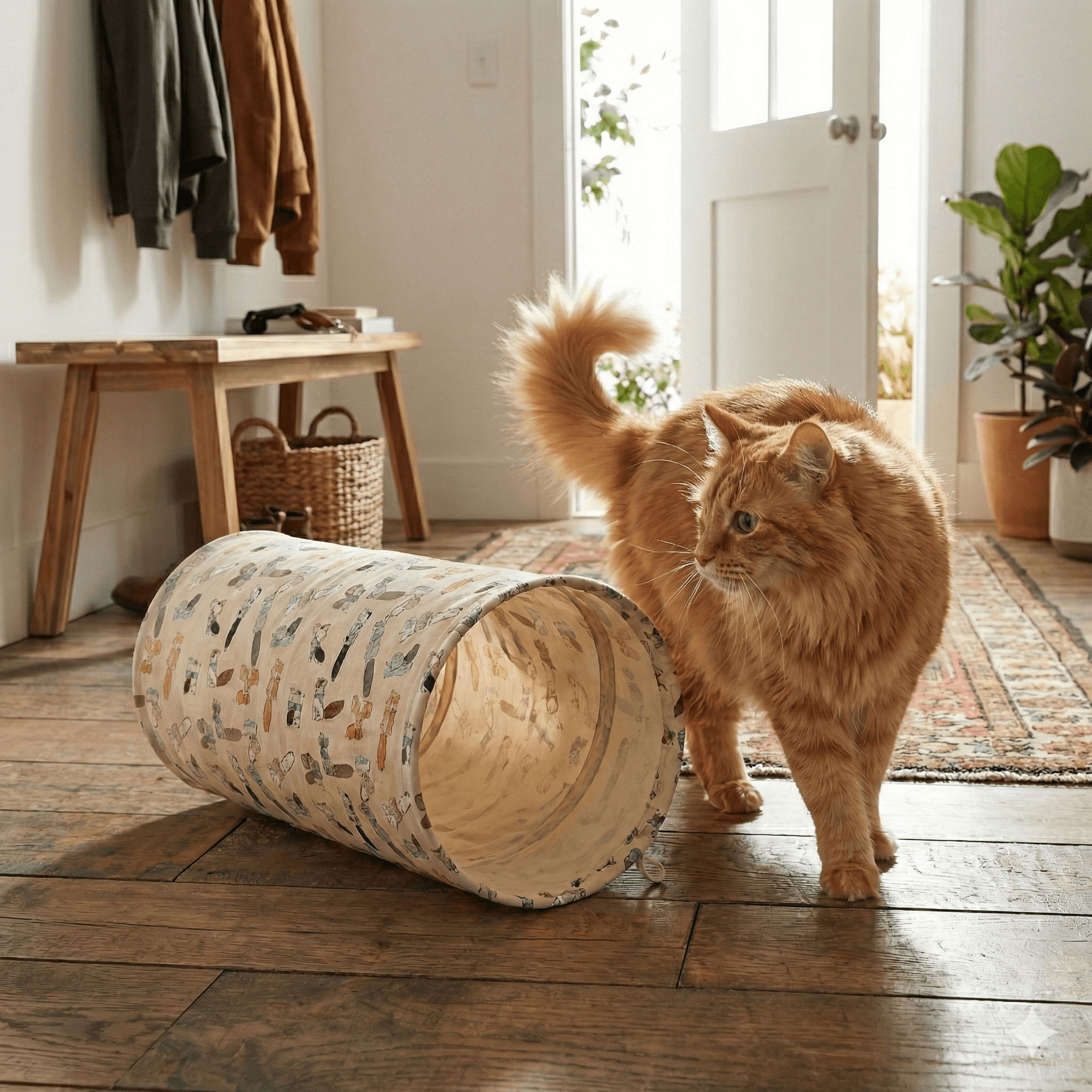 ZOLUX CHATOUILLE Katzentunnel mit Katzen- und Mäusemotiv, 50 cm – Bild 6