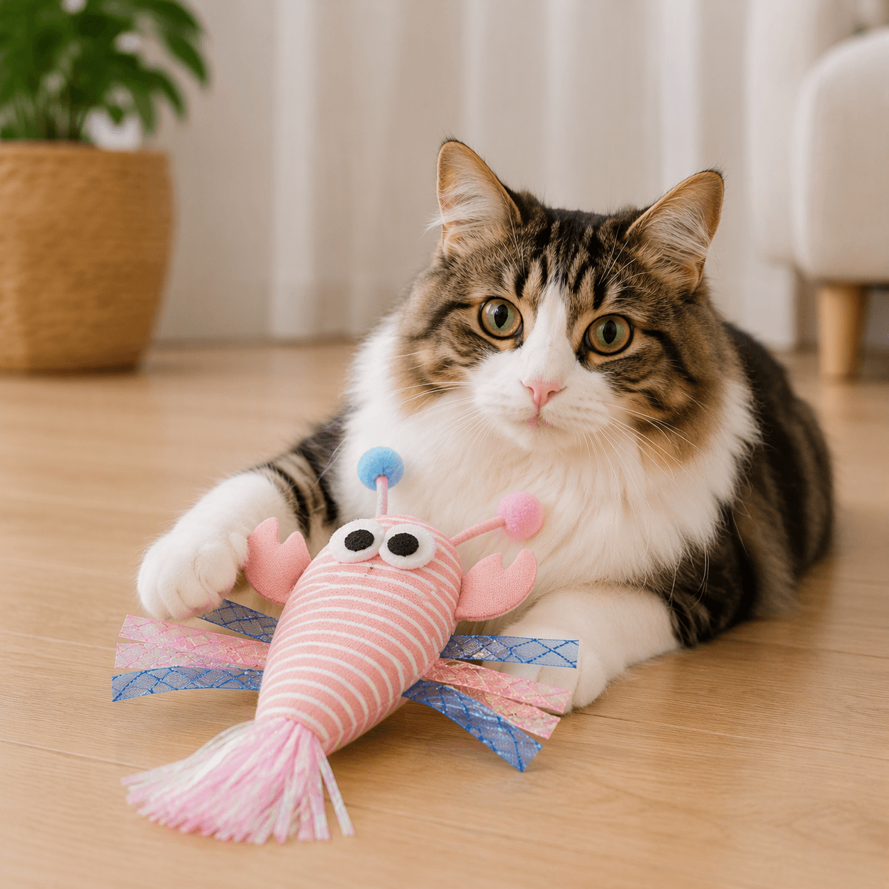 ZOLUX Katzenspielzeug Languste MALO mit Katzenminze-Füllung, rosa – Bild 8