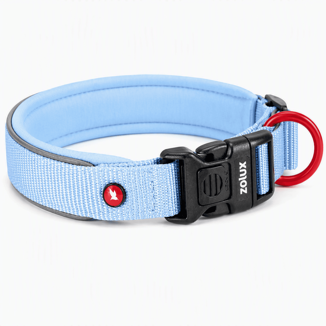 ZOLUX Premium-Nylon-Hundehalsband, Größe XXS, 25–30 cm, 15 mm, hellblau – Bild 8