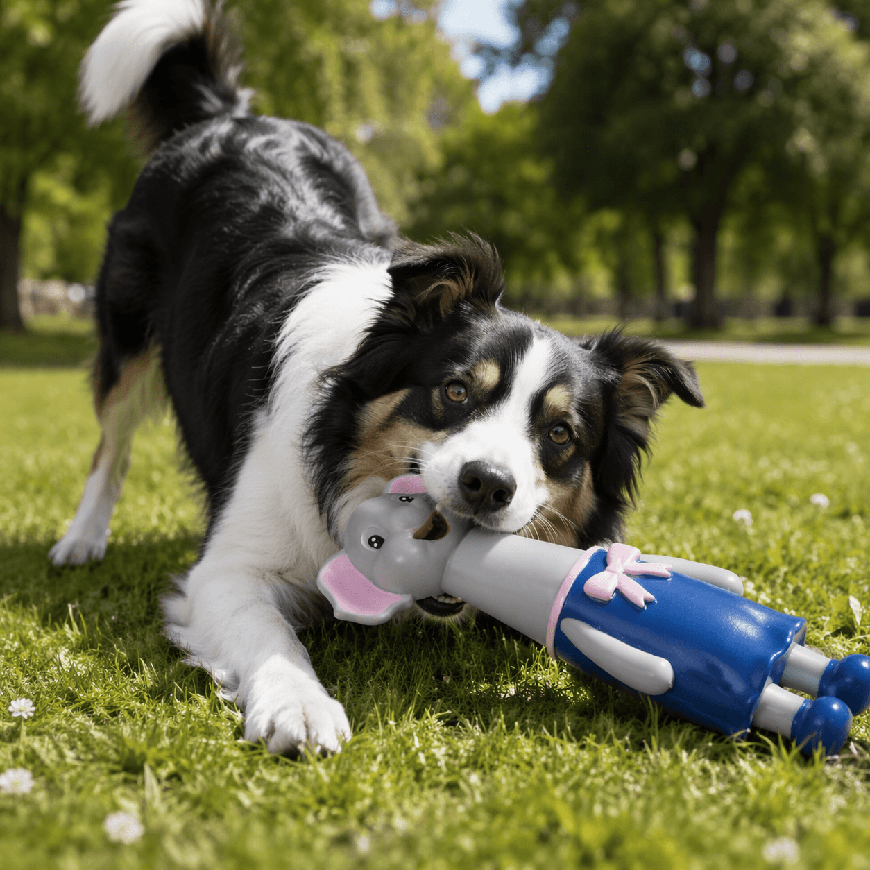 ZOLUX KARTOON Hundespielzeug Elefant mit Quietscher 32 cm – Bild 9