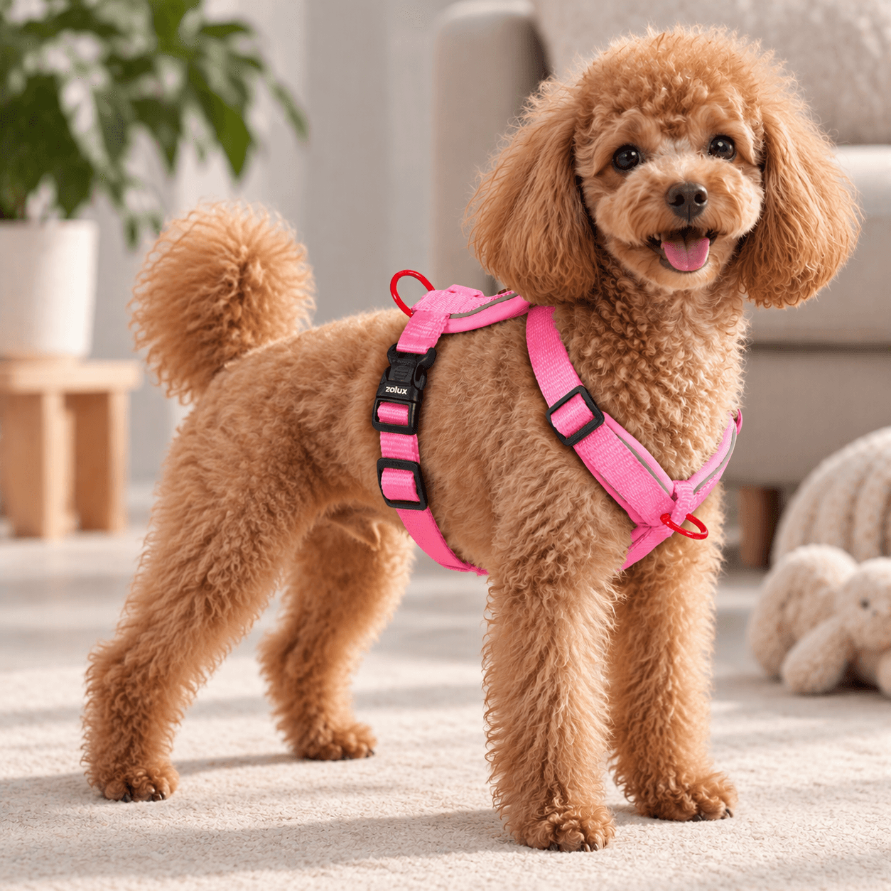 ZOLUX Premium-Nylon-Hundegeschirr, Größe XS, 30–40 cm, 15 mm, fuchsia – Bild 7