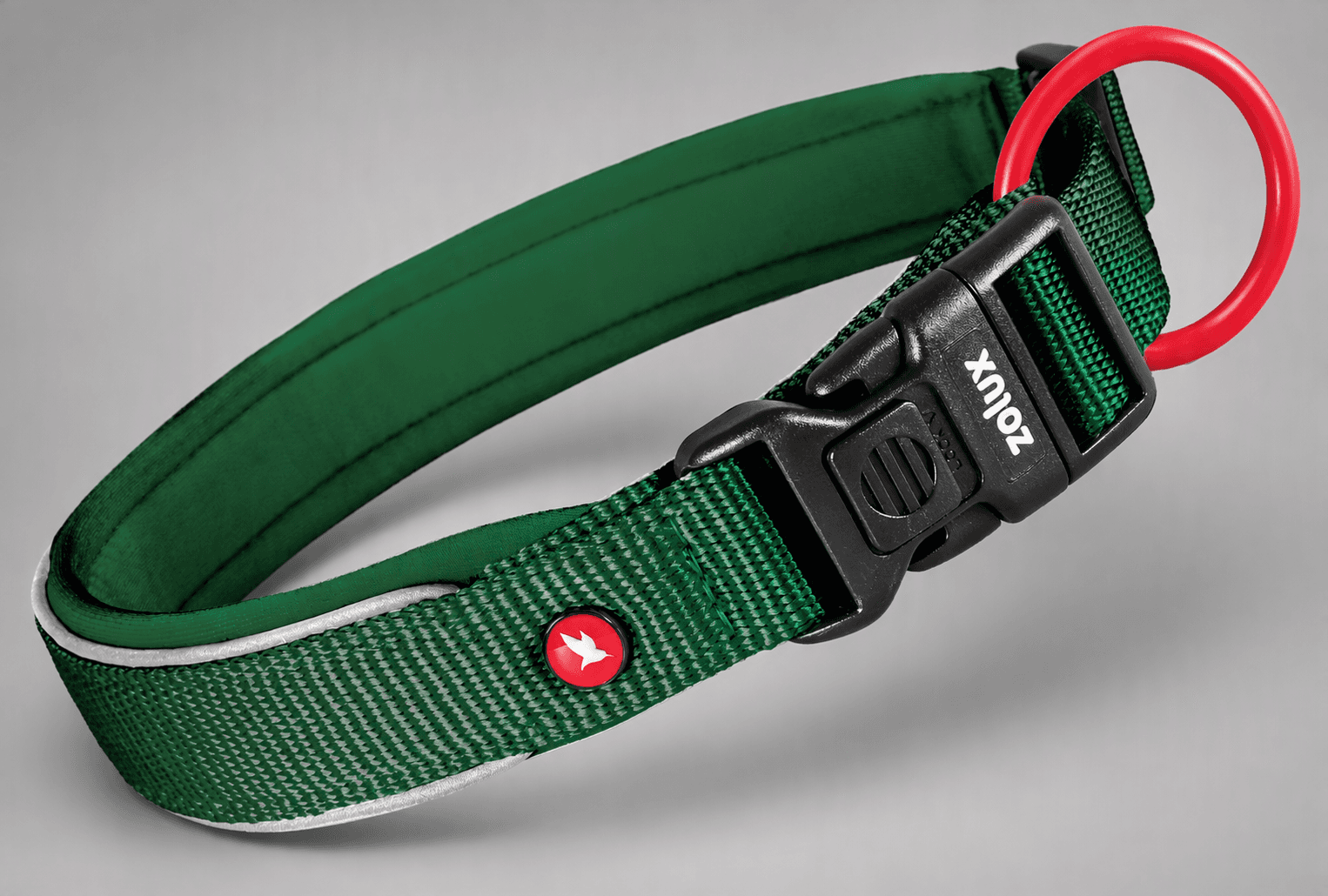 ZOLUX Premium-Nylon-Hundehalsband, Größe M, 40–45 cm, 20 mm, grün – Bild 8