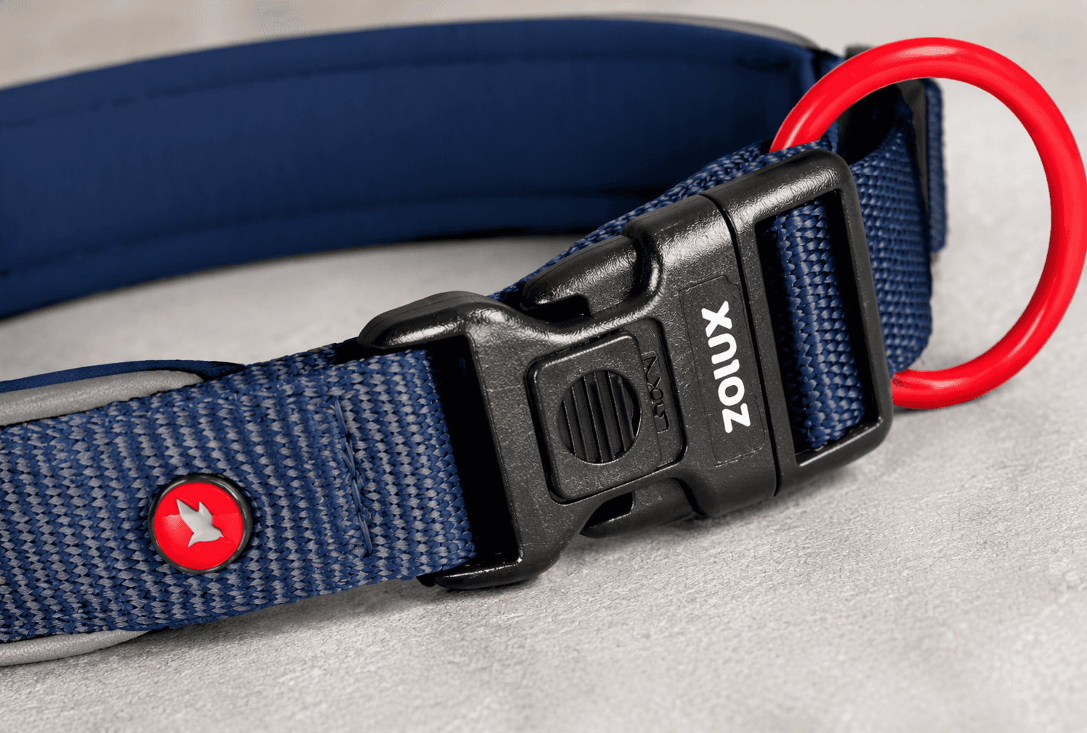 ZOLUX Premium-Nylon-Hundehalsband, Größe M, 40–45 cm, 20 mm, marineblau – Bild 5