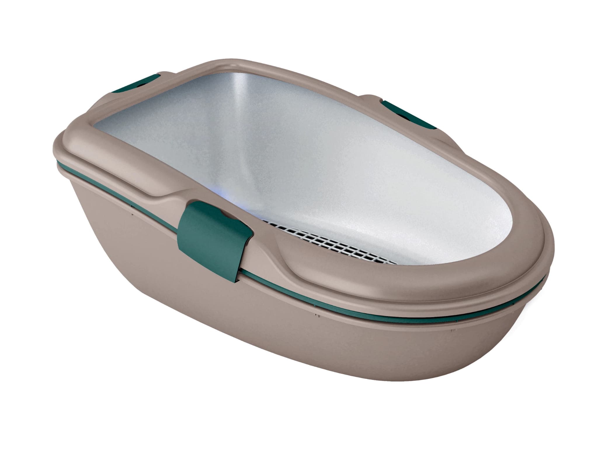 ZOLUX Katzentoilette FURBA MAXI mit Sieb, 47 x 69,5 x 26 cm, Farbe: Braun-Grün