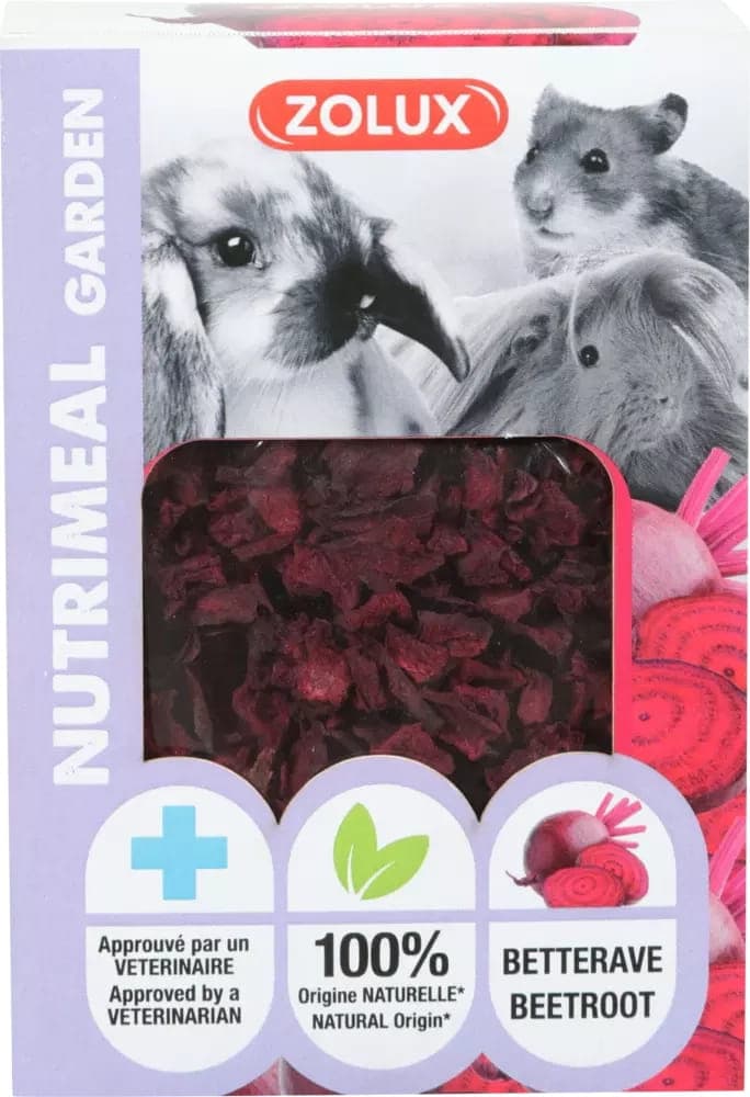 ZOLUX Natürlicher Snack für Nagetiere NUTRIMEAL3 GARDEN Rote Bete 40 g