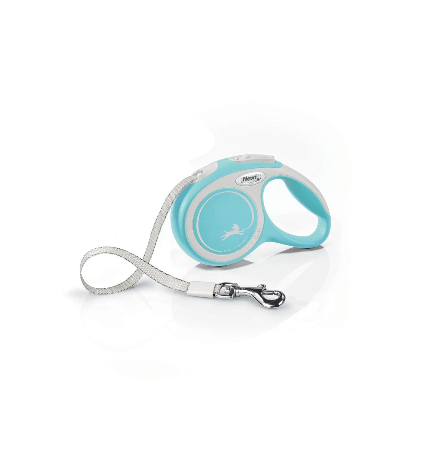 FLEXI Automatikleine für Hunde New Comfort XS – Gurt 3 m, Farbe: Hellblau