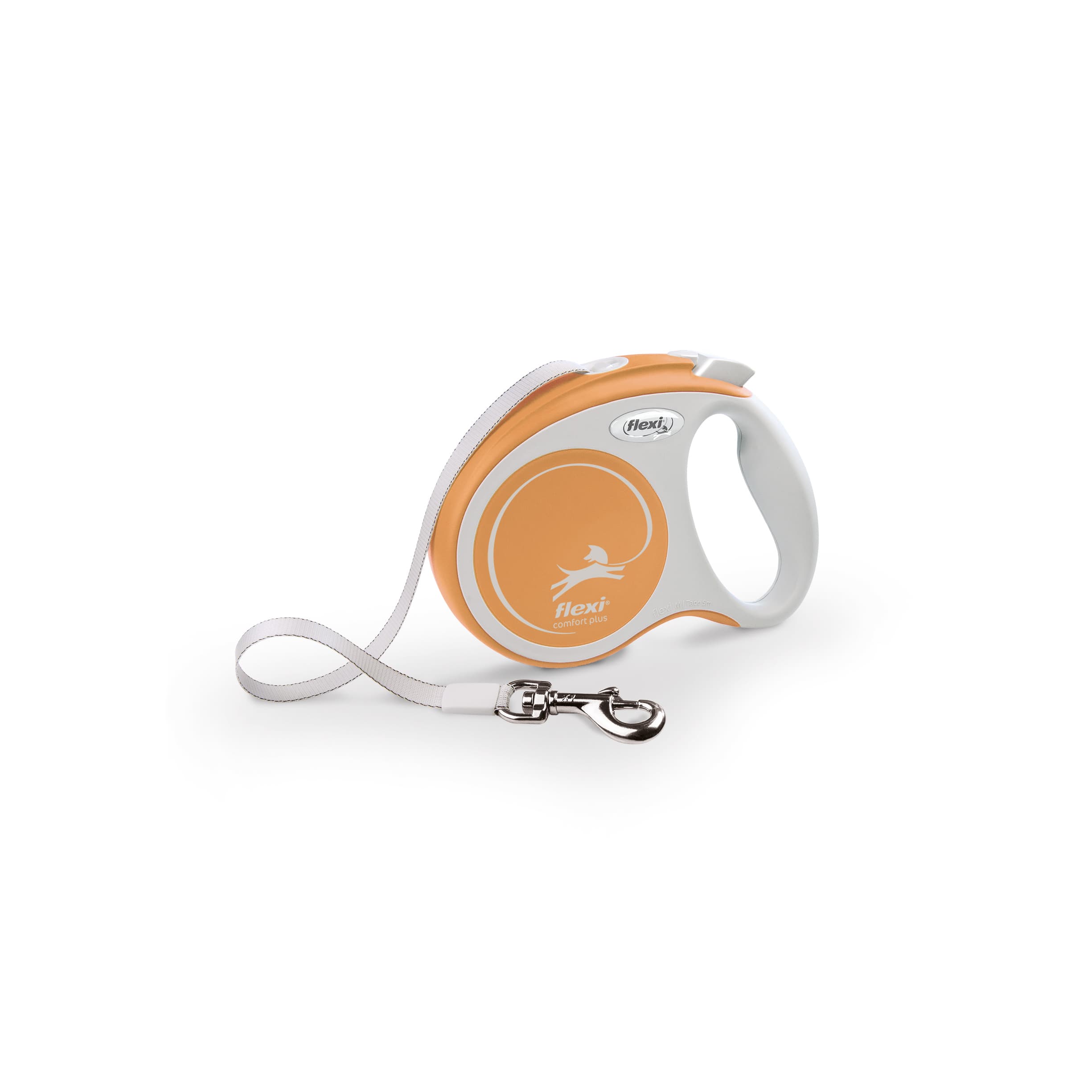 FLEXI COMFORT PLUS Automatikleine für Hunde, Band, XS, 3 m, hellgelb
