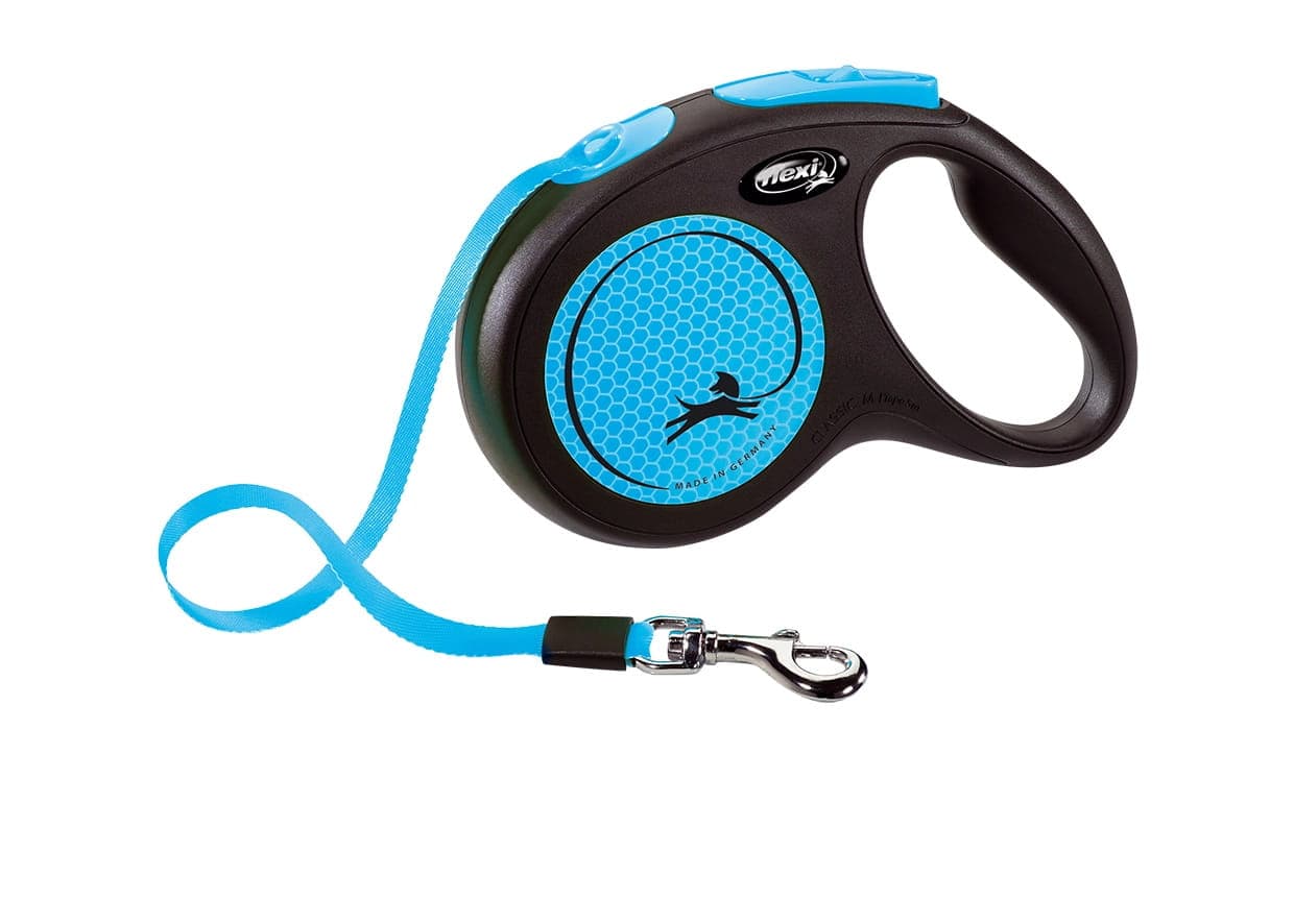 FLEXI Automatik-Hundeleine New Neon M Gurt 5 m – Blau
