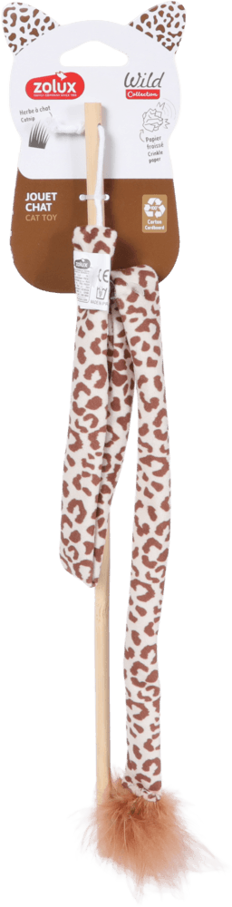 ZOLUX Katzenangel WILD mit Federn, 65 cm, mokka