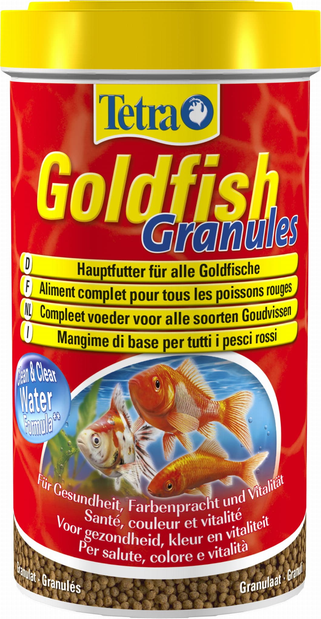 Tetra Goldfish Granules - Futter für alle Goldfischarten und andere Kaltwasserfische in Form von Granulat, das auf der Wasseroberfläche schwimmt.
