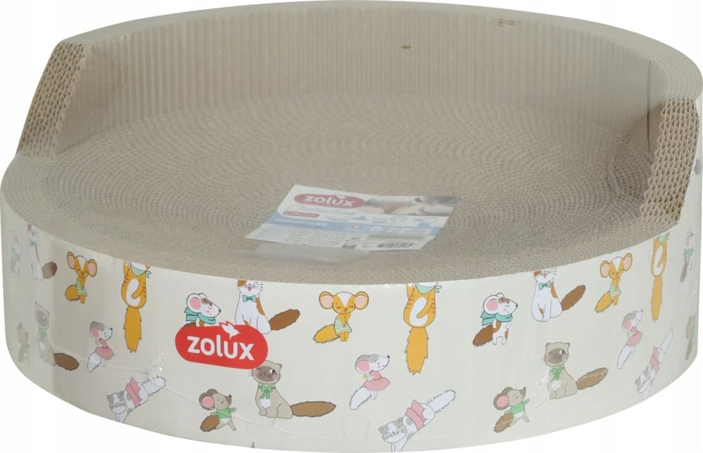 ZOLUX CHATOUILLE 2-in-1-Rundes Katzenkratzbrett mit Katzenminze