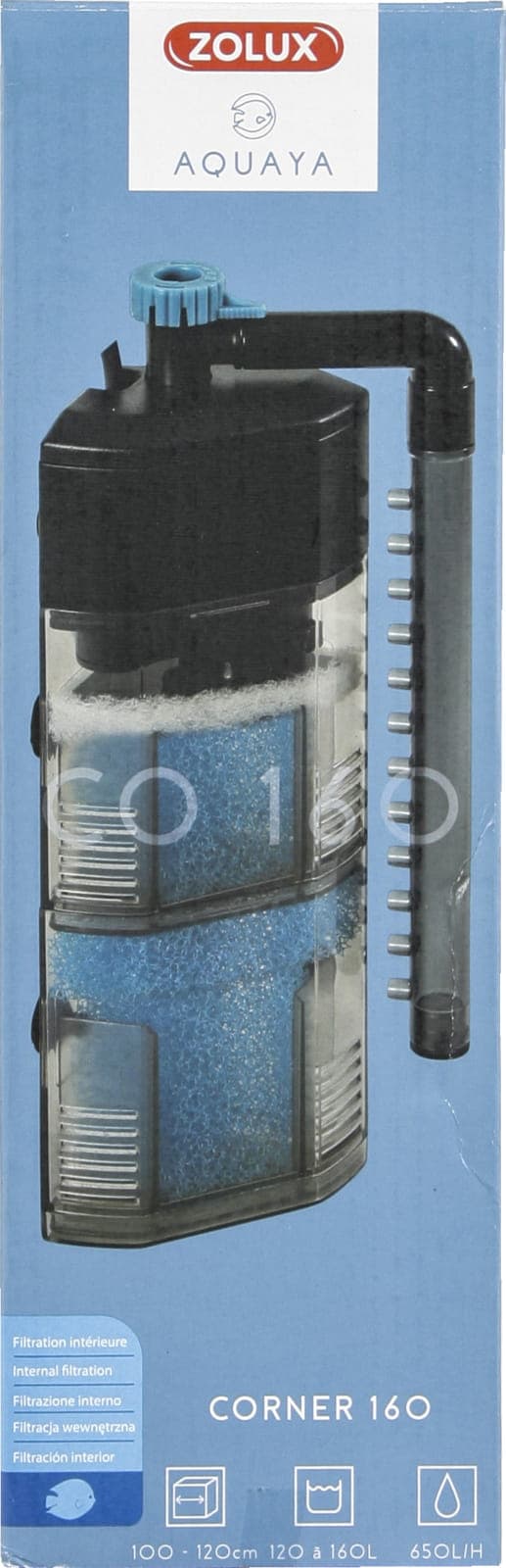 ZOLUX Innenfilter für Aquarien AQUAYA Corner 160