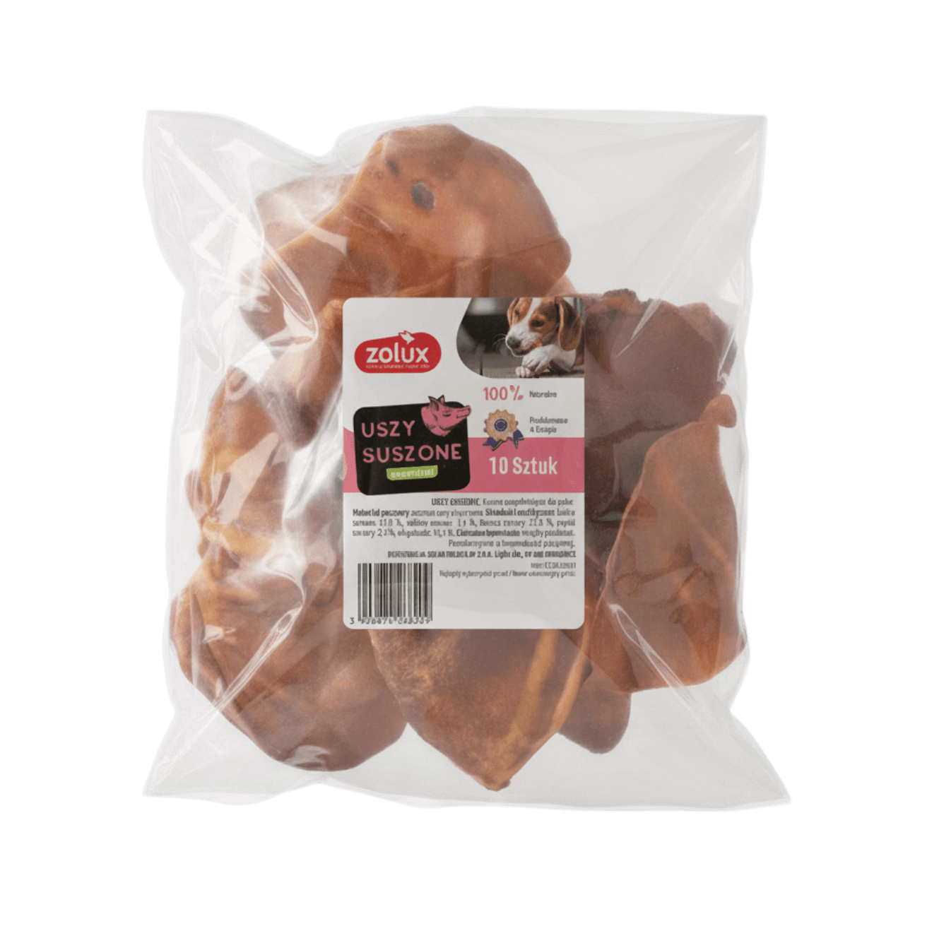 ZOLUX Getrocknete Schweineohren, 10 Stück