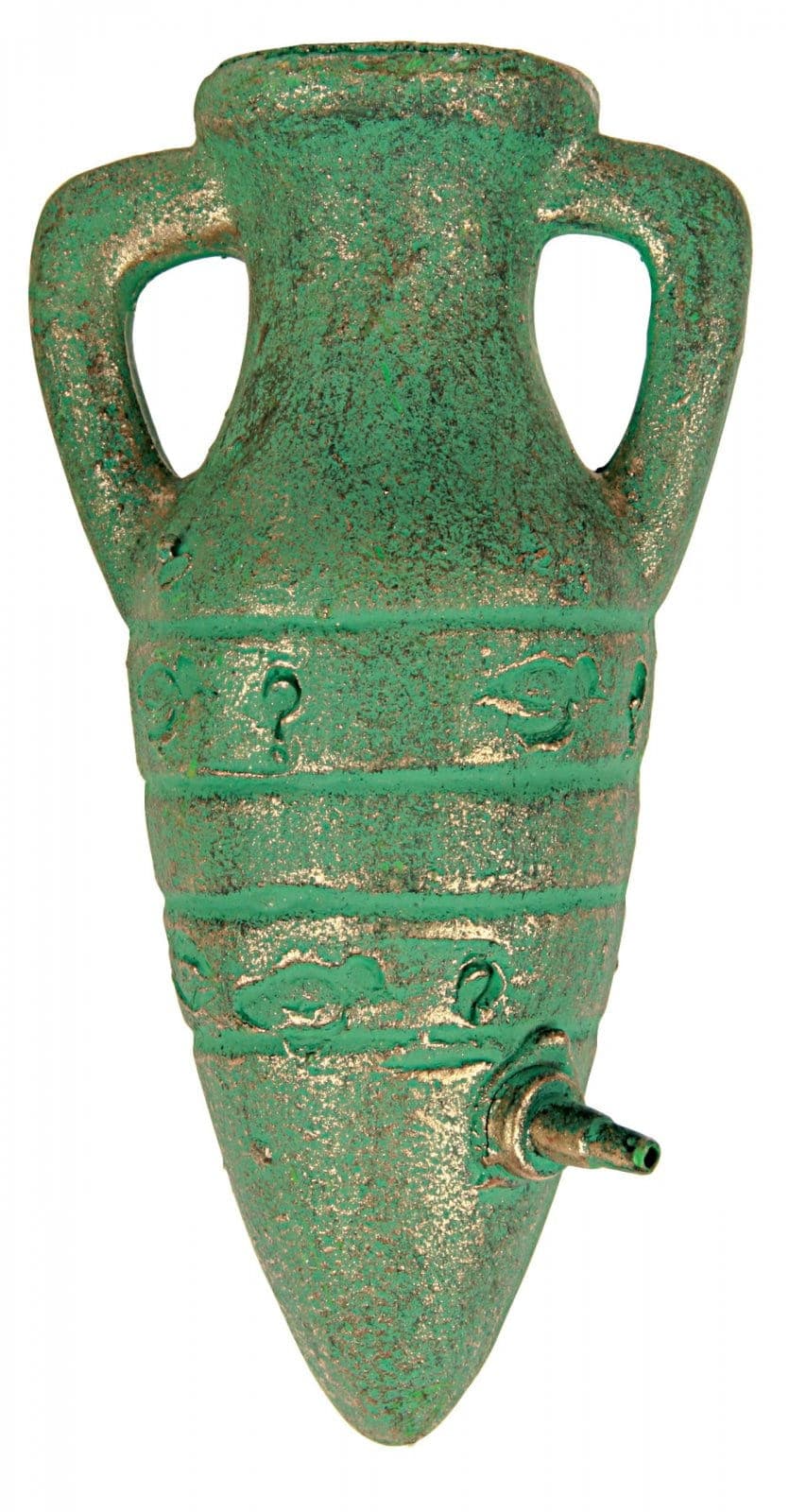 Zolux Aquarium-Dekoration – bronzefarbene Amphore 11,5 cm mit Luftausströmer