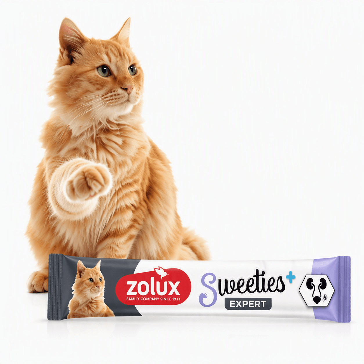 ZOLUX SWEETIES Cremesnack zur Unterstützung der Harnwege mit Hähnchen und Ente, 14 g
